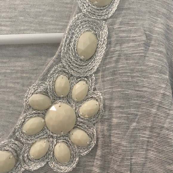 Grass Collection Woman’s Blouse with Embroidered Stones - Picture 2 of 4